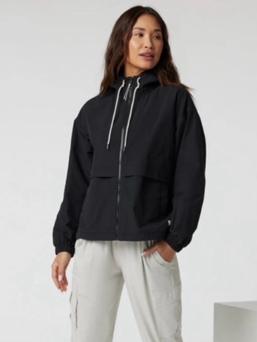 Vuori williow Lightweight Black Hooded Zip Jacket
